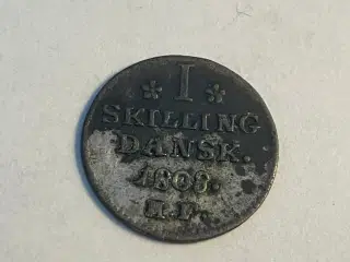 1 skilling 1808 Denmark