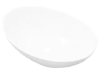 Keramisk luksushåndvask oval hvid 40 x 33 cm