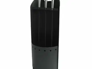 Pejseredskaber - sort, rustfrit stål (23 × 16 × 61 cm)
