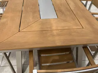 Havebordssæt m. 6 stole