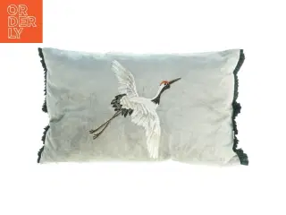 Dekorativ pude med tranebroderi (str. 50 x 28 cm)