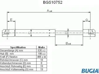 2 x Gasdæmper til Ford Mondeo III (B5Y)