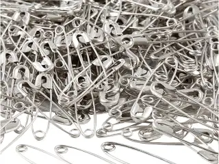 Sikkerhedsnåle i metal - 600 stk. i 3 størrelser