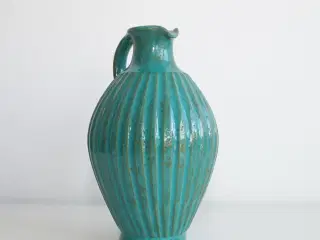 Keramik hankevase / kande / vase med riller