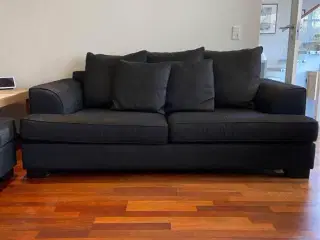 Kingstone 2 personer sort sofa