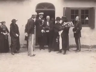 Kong Christian X og Kronprins Frederik  - Royale Pressefoto Elfelt 14x9 cm.