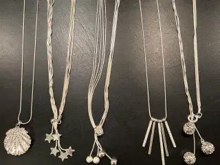 Smukke nye sølv halskæder