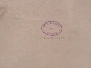 Dk´s ældste håndfæstning.Papir farvelitografi.1898