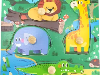 VIGA Farverigt Knoppuslespil til Børn - Lær og Leg