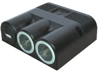 Strømudtag x 2 med USB (USB 3A) 20A  til skruemontering