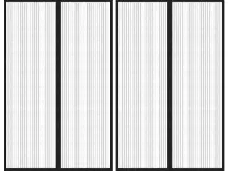 Insektnet til dør 2 stk. med magneter 220x130 cm sort