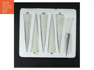 Glas julekegler (str. 6 stk 21,5 cm)