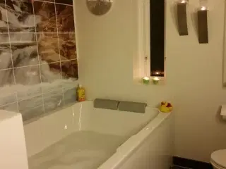 Dobbelt badekar med frontplade og nakkepuder, RIHO