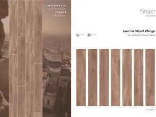 Porcelæns Fliser med træstruktur Ferrovia Wood wenge