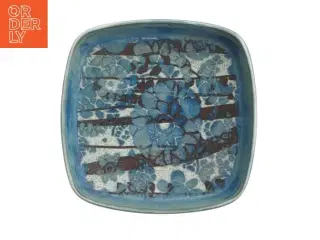 Firkantet dekorativ tallerken fra Royal Copenhagen (str. 17x17 cm)