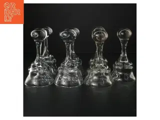 Glas klokker (str. H. 15,5 cm. ø. 8,5 cm)
