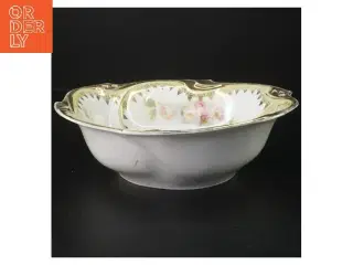 Dekorativ skål med blomsterdesign (str. Ø 24 cm)