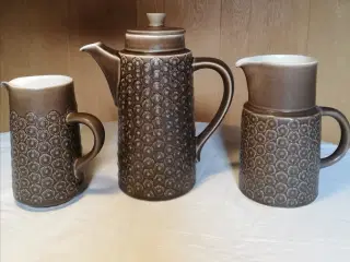 Brun Azur - brun Umbra stentøj kopper,kaffekande,t