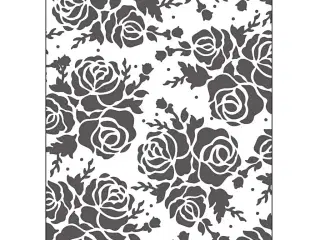 Prægeskabelon, rose, str. 13x18,5 cm, tykkelse 2 mm, 1 stk.