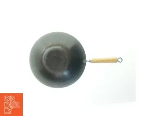 Wokpande med træhåndtag (str. Ø 34 cm)
