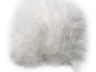 Bløde hvide dekorationdun, 15 stk. i str. 5-12 cm