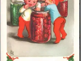 Illa - Glædelig Jul - Printed in Denmark 519/28 - Postkort - Brugt