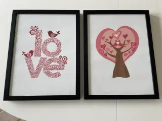2 romantiske indrammede billeder