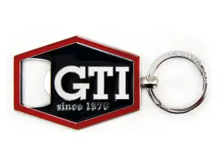 VW GTI nøglering sekskantet m. flaskeåbner, sort