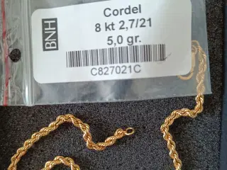 Armbånd, Cordel 8 kt 2.7mm, 21 cm