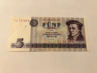 5 DDR Mark 1975 Germany