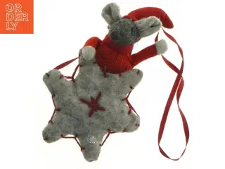 Filtet juleophæng med julemus (str. 21 x 13,5 cm)