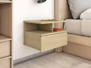 Svævende natborde 2 stk. 40 x 31 x 27 cm konstrueret træ sonoma