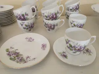 Kaffestel med violer 