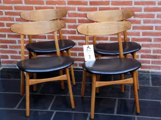 4 Stk H. J. Wegner ch30 stole i egetræ