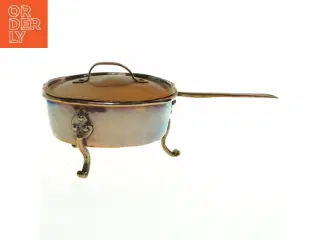Vintage kobber grydesæt (str. 38 x 20 x 13 cm)