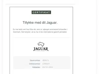 Jaguar dameur fra 25.10.21