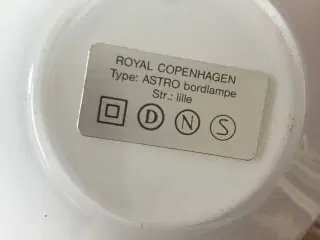 Royal Copenhagen bordlampe 