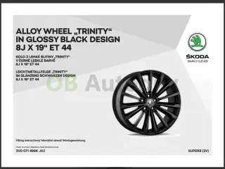 4 - Alloy whell trinity glossy black design 19 Sko