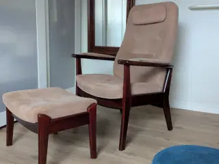 Otium stol med hvileskammel / benskammel