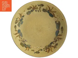 Keramikfad med fiskemotiver (str. Diameter, 37 cm)