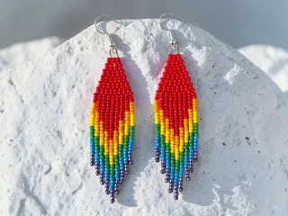 Pride/regnbue perle øreringe