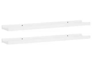 Billedhylder 2 stk. 80x9x3 cm MDF hvid