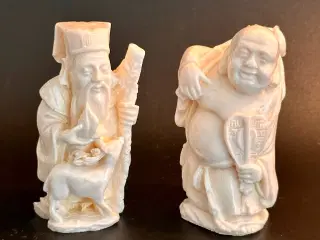 Miniature orientalske figurer håndskåredea af ben 