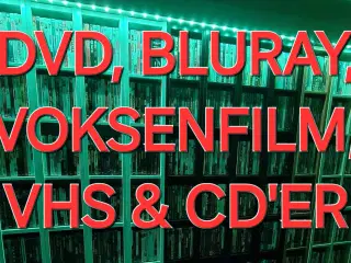 OVER 4700 DVD, BLURAY'S, voksenfilm, ps3, VHS & cd