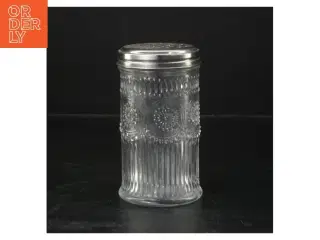Glaskrukke med metal låg (str. 13 cm)