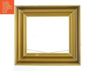 Guldbelagt træramme til billeder (str. 37x34 cm)