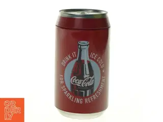 Sparebøsse formet som en sodavandsdåse fra Coca Cola (str. H. 16 cm)