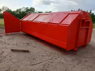 Lukket affaldscontainer m/krog