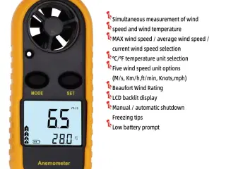 NYT ANEMOMETER / VINDMÅLER