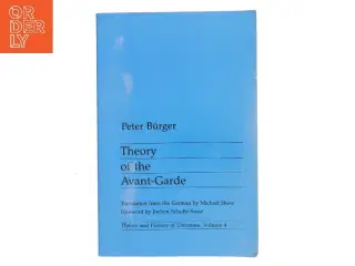 Theory of the avant-garde af Peter Bürger (Bog)